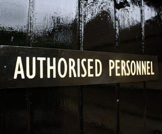 ww2 wooden door signs Authorised Personnel
