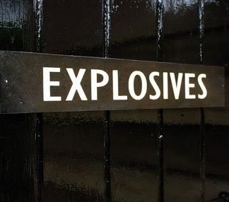 ww2 wooden door signs Explosives