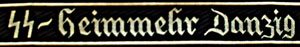 SS officer cuff title Heimmehr Danzig