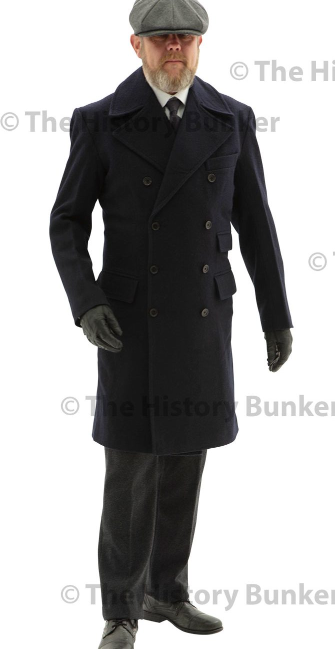 Edwardian Civilian double breasted overcoat - BLUE